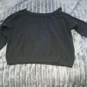Vince Black Off-the-Shoulder Women's Sweater